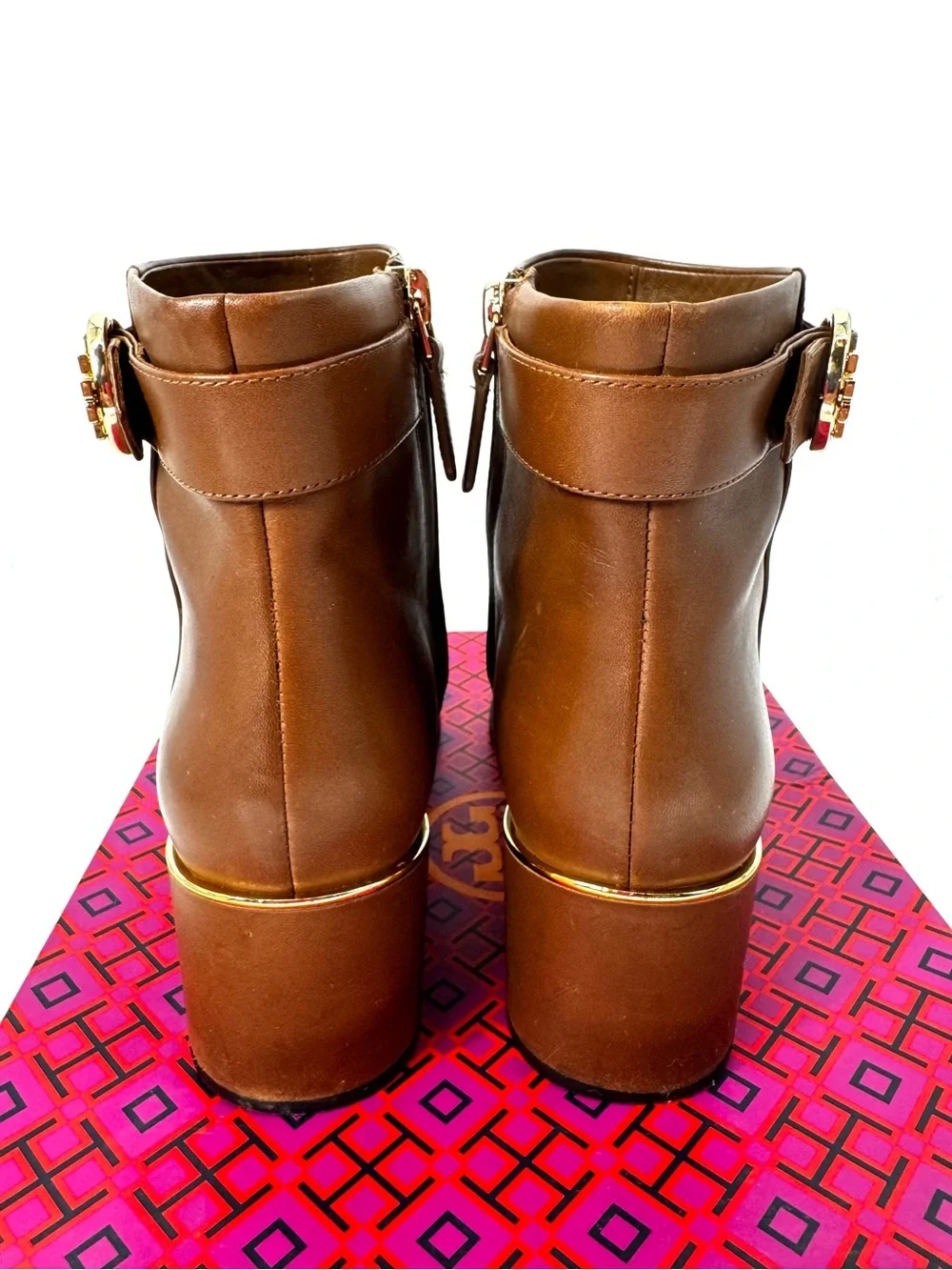 Tory Burch Bootie Sophia 60mm Festive Brown 8
